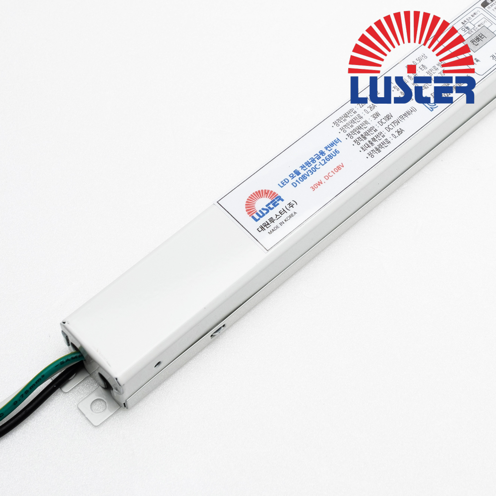 대원루스터 LED 안정기 조명기구용 컨버터 D108V30C-L26BU6 108V 0.26A 30W 2채널 정방향 - 상품 이미지