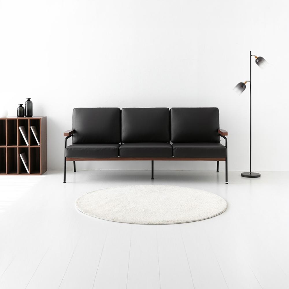 네르센 소파 3인 T323 블랙브라운 9465.2388