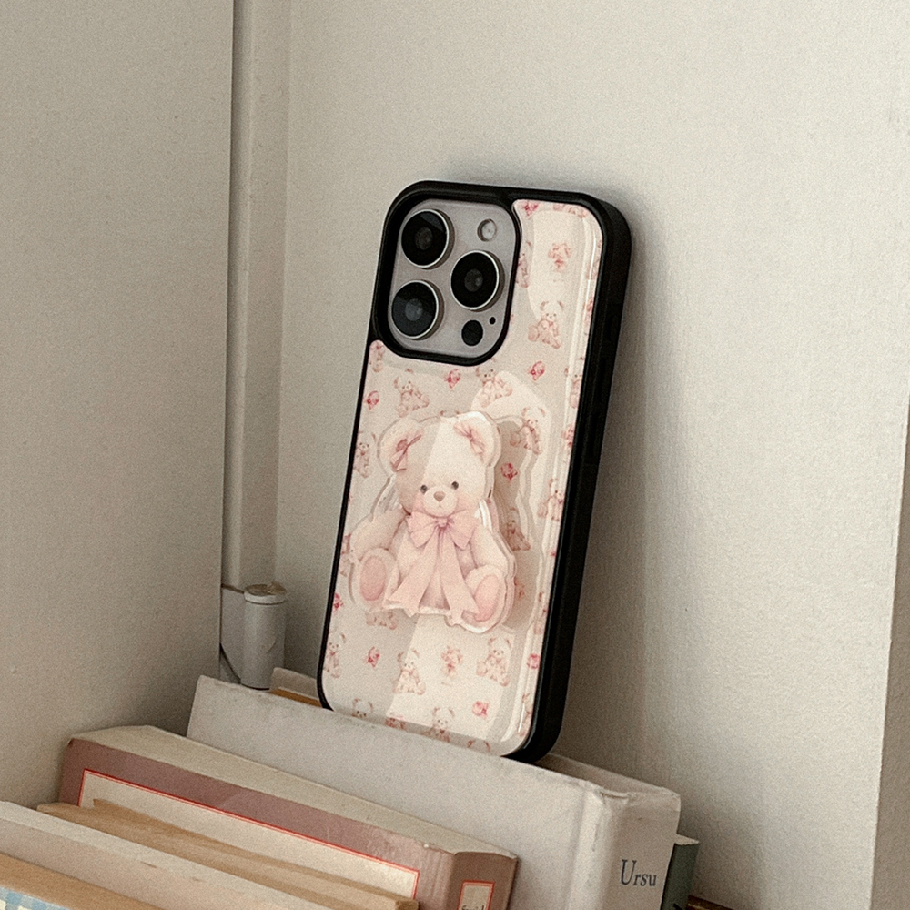 pink bear 아이폰 16pro 에폭시 범퍼 케이스 - 상품 이미지