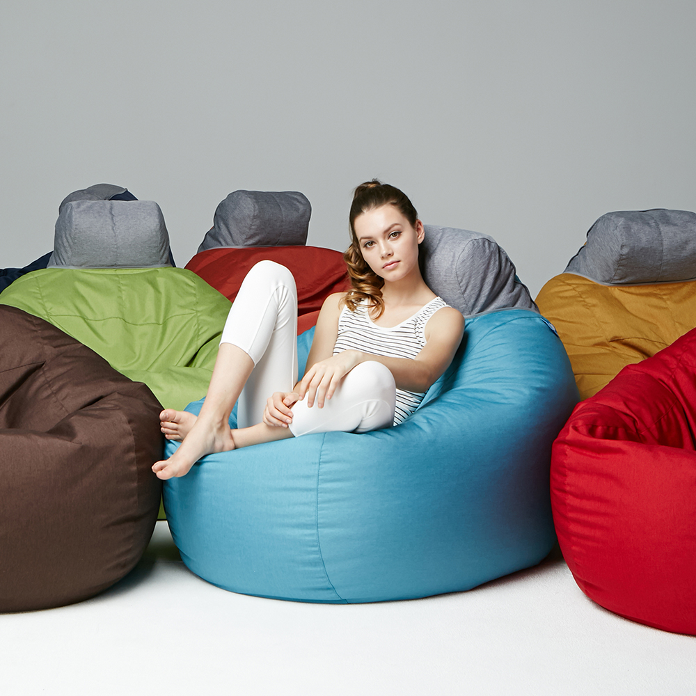 [리퍼브] 폴리몰리 빈백소파 1인용 대형 104K 좌식 수유 쇼파 쿠션 (풋스툴 별도)