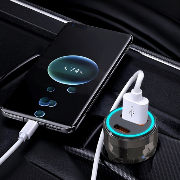 LED시거잭충전기 차량용 USB 시가잭 C타입 고속충전기 - 상품 이미지
