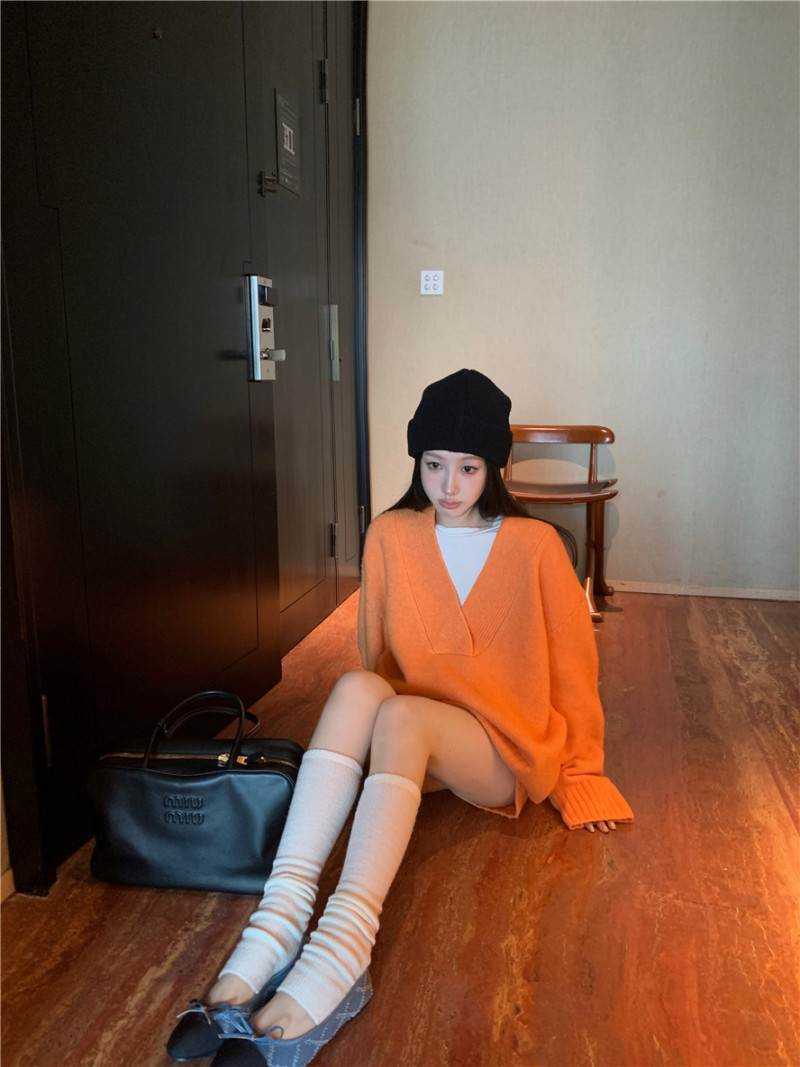 아비르엔 상큼 오렌지🎁 모던 니트 세트