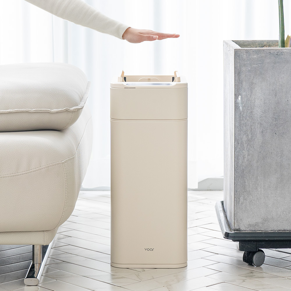 보아르 컴플릿D 20L 자동 쓰레기통 기저귀 스마트 센서 양문형 냄새 차단 종량제 휴지통