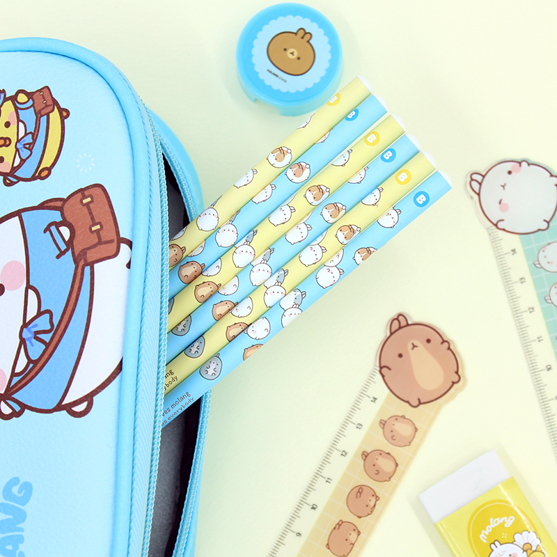 몰랑 베이직 문구세트 12개 캐릭터 연필 지우개 어린이집 초등학생 학원 선물 답례품 이미지 2