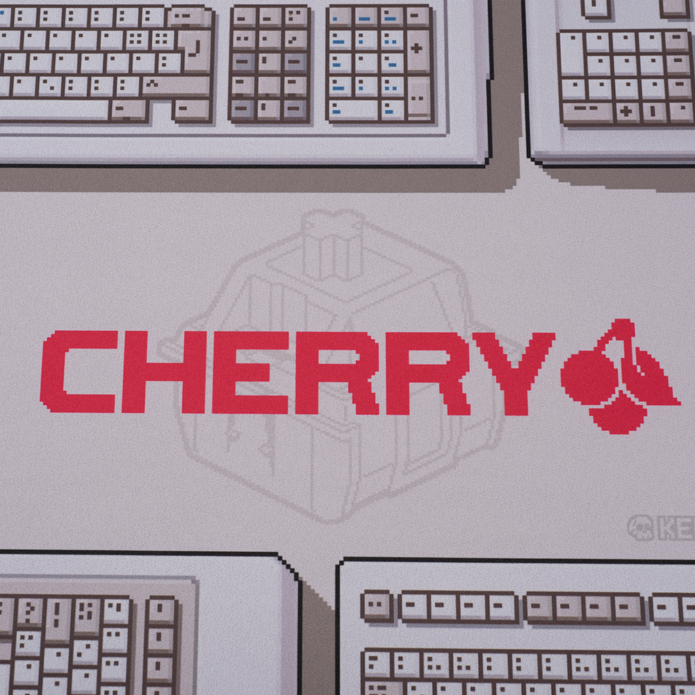 CHERRY 콜라보 빈티지 픽셀아트 데스크매트 KEEBPIXEL - 상세 이미지 2