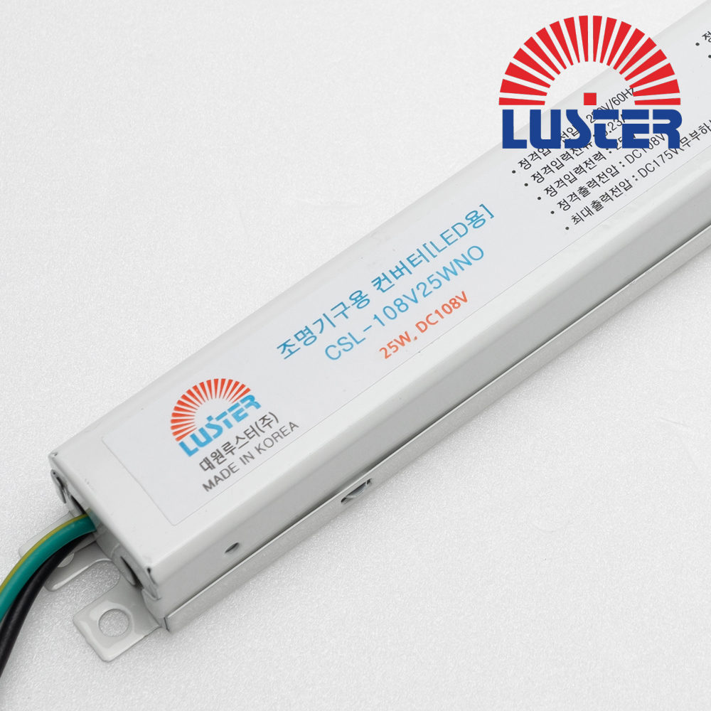 대원루스터 LED 안정기 조명기구용 컨버터 D108V25C-L26BU6 108V 0.22A 25W 1채널 정방향 - 상품 이미지