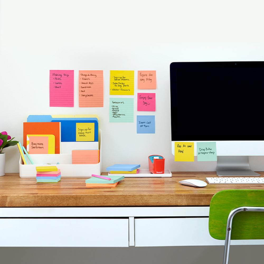 포스트잇 점착메모지 노트 656-20A 20패드 2,000매 파스텔3색 대용량팩 이미지 3