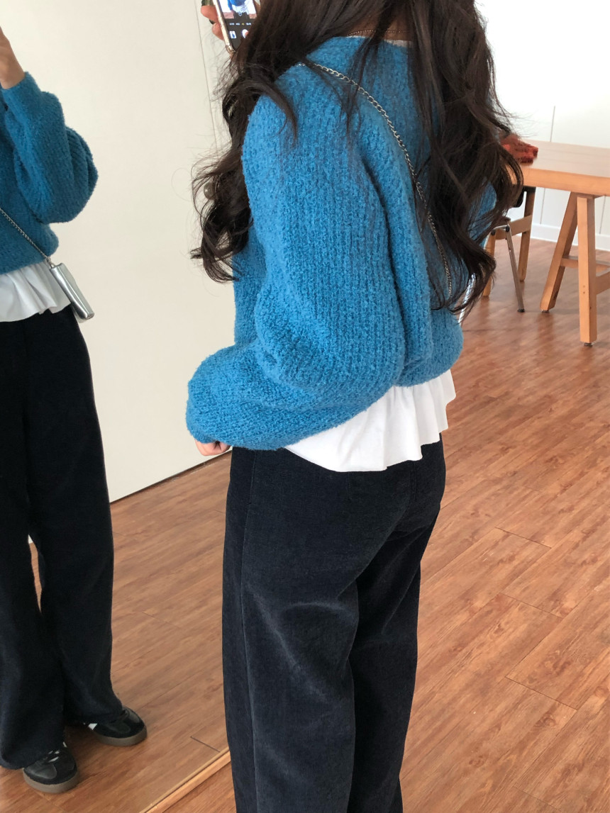 로니 벨벳바지 세미와이드핏바지 기모바지 상세 이미지 7