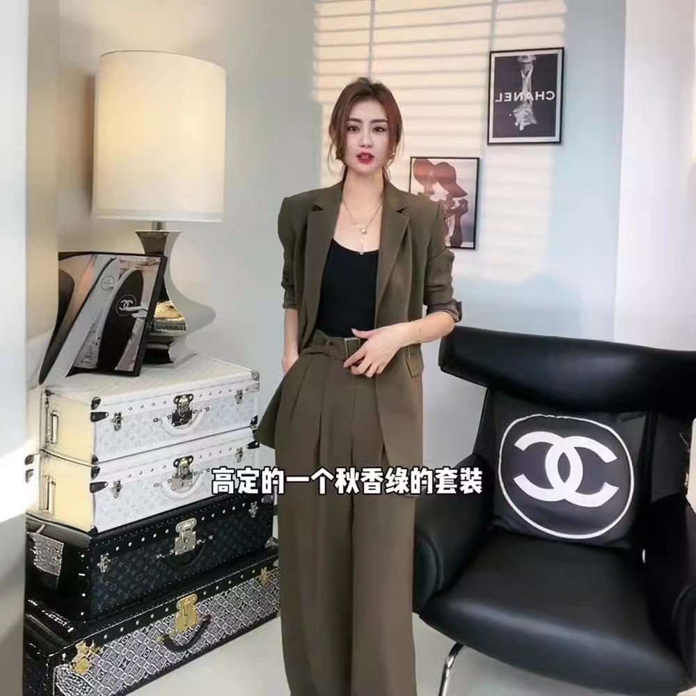 빅사이즈 정장 하객룩 세트 여성정장 투피스 수트 면접 자켓 XS-5XL - 상세 이미지 5