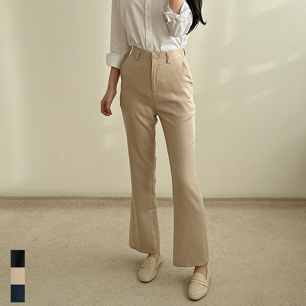 여자 부츠컷 슬랙스 여성 바지 하이웨스트 스판 정장바지 - 상품 이미지