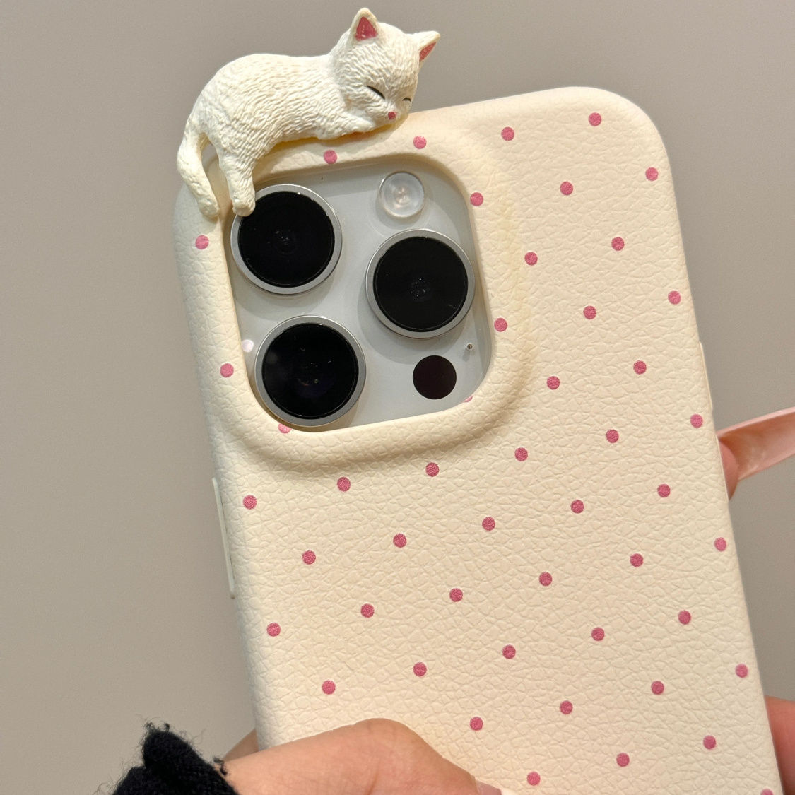 [8Style] 오밀조밀 아기 고양이 디테일 파스텔톤 아이폰14ProMax 케이스 iPhone15Pro 신상 13 여성용 12 소프트 젤리 11 아이폰16 애플폰케이스 - 상세 이미지 2