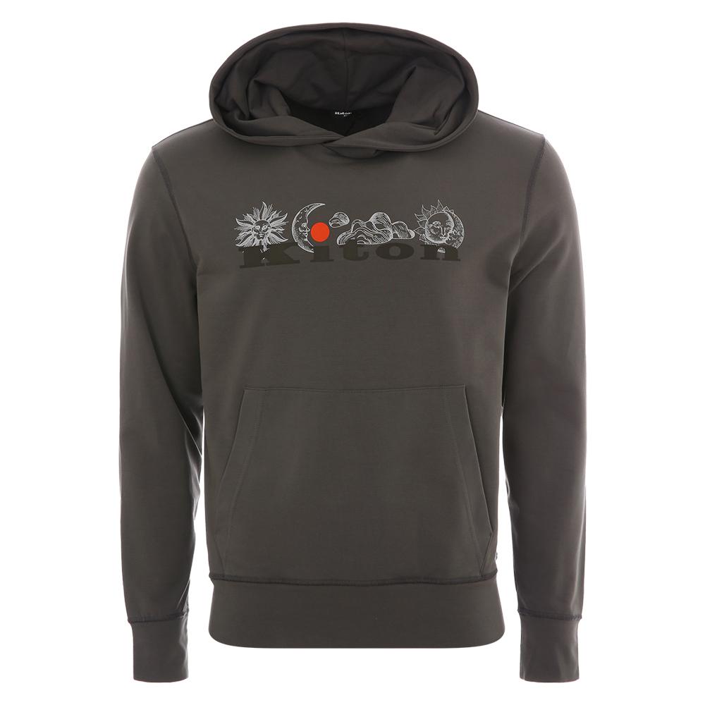 키톤 로고플래닛 프린트 후드티 UMK0299 ANTHRACITE (2023 F/W) L - 상품 이미지