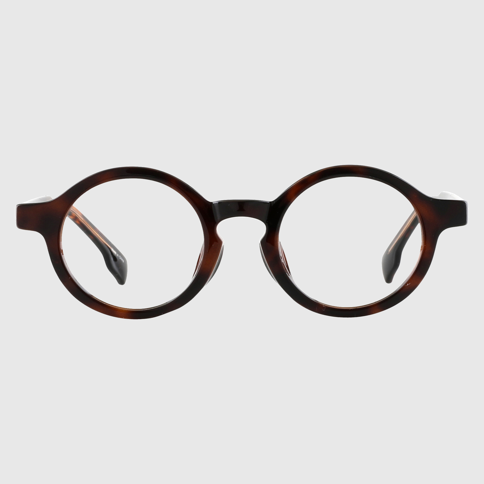 긱시크안경 블루라이트차단 두꺼운 정원형 호피 뿔테 고도근시 돋보기