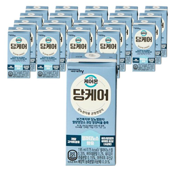 한국 야쿠르트 잇츠온 케어온 당케어 195ml 20개입 - 상세 이미지 3