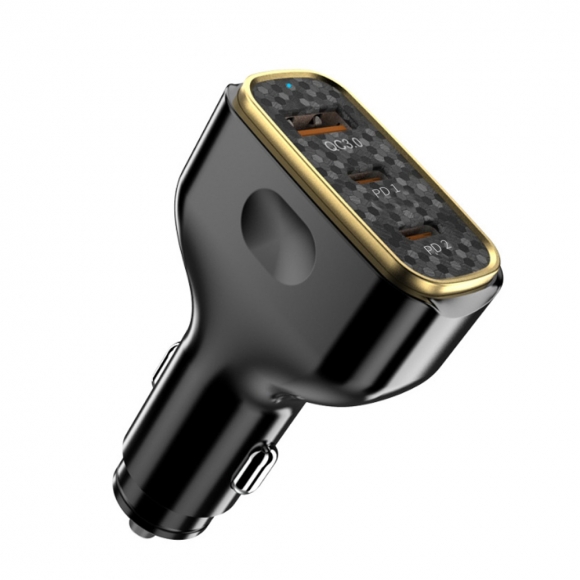 USB 3포트 차량용 시거잭 고속충전기 C타입 충전잭 - 상품 이미지