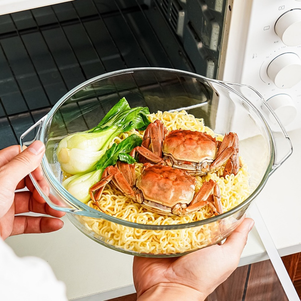 내열 유리 투명 전자레인지 용기 그릇 뚜껑 포함 계란 찜기 700ml