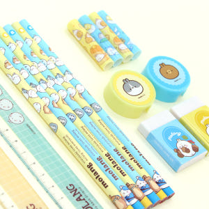 몰랑 베이직 문구세트 12개 캐릭터 연필 지우개 어린이집 초등학생 학원 ... 실사용 후기 | 효과 있을까? - 상품 이미지 4