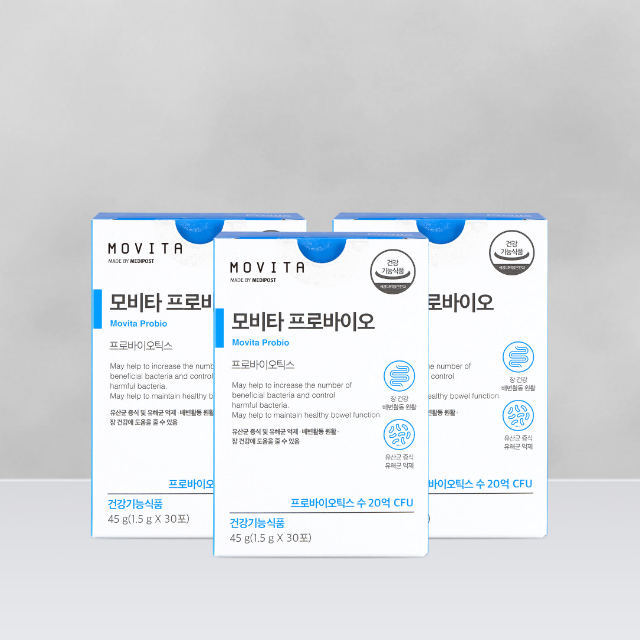 모비타 건강한 장 밸런스 20억 유산균 푸룬맛 프로바이오 30포, 3개 - 메인 이미지