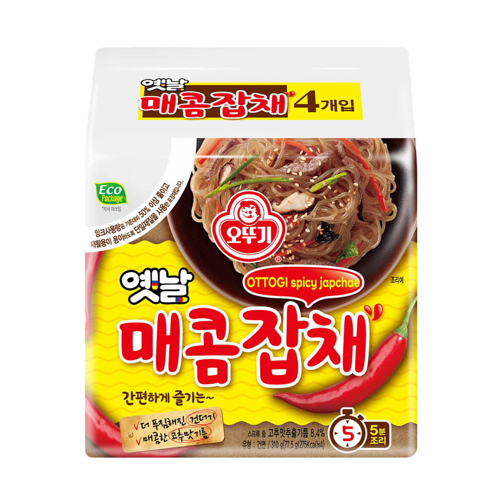 오뚜기 옛날매콤잡채 77.5g, 4개