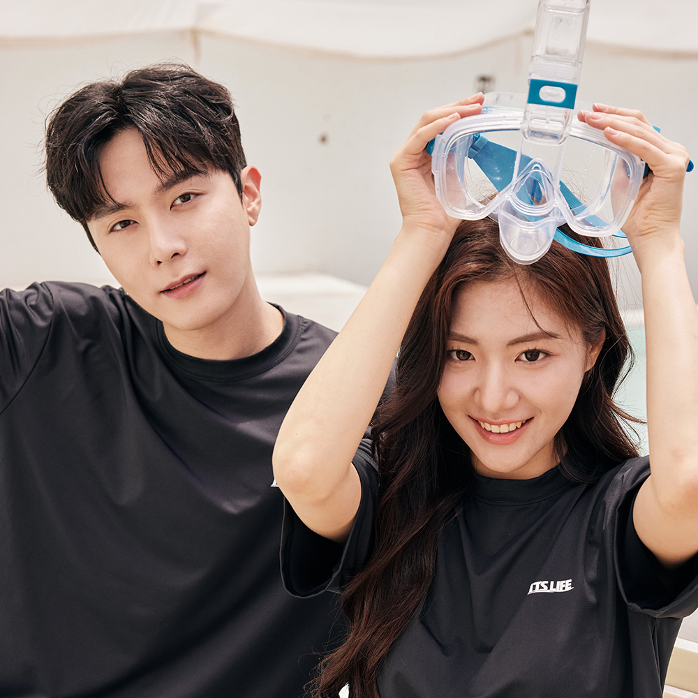 이츠라이프 딥오션 스노클링 마스크 세트 프리다이빙 스노클 물놀이 물안경 수영 장비 세트 - 상세 이미지 3