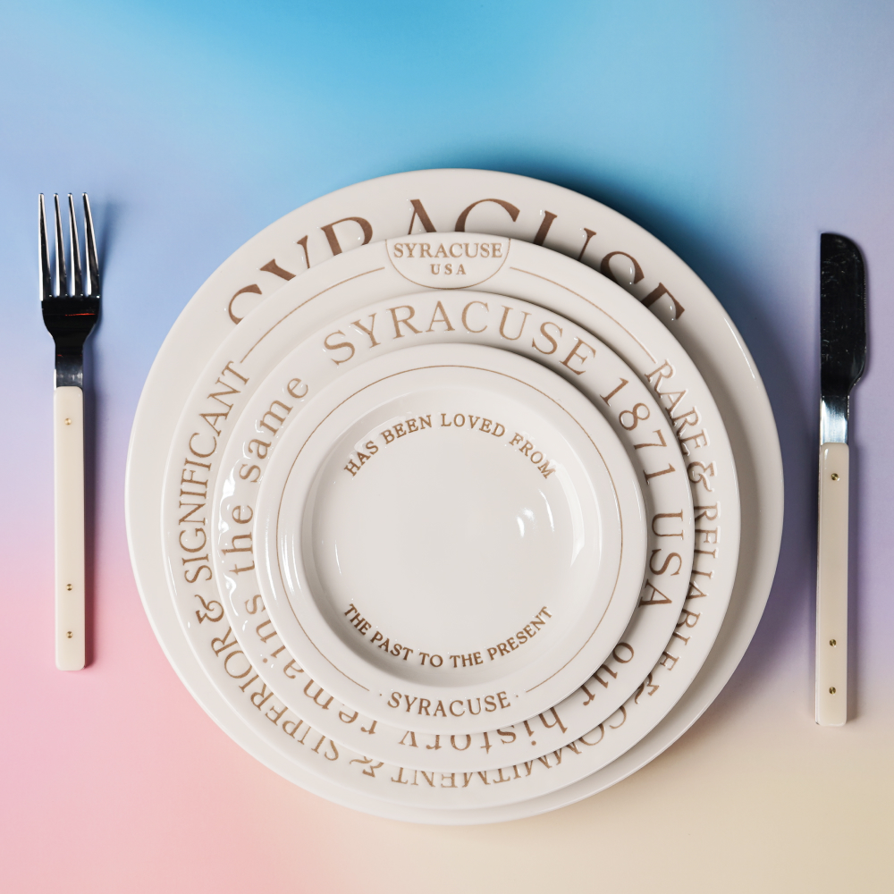 시라쿠스 레터링 접시세트 4종 식기세트 그릇세트