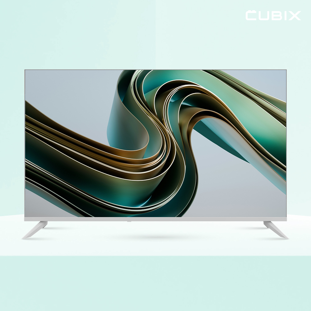 큐빅스 127cm 50인치 4K UHD QLED TV 화이트 구글 스마트 티비 에너지1등급 고화질