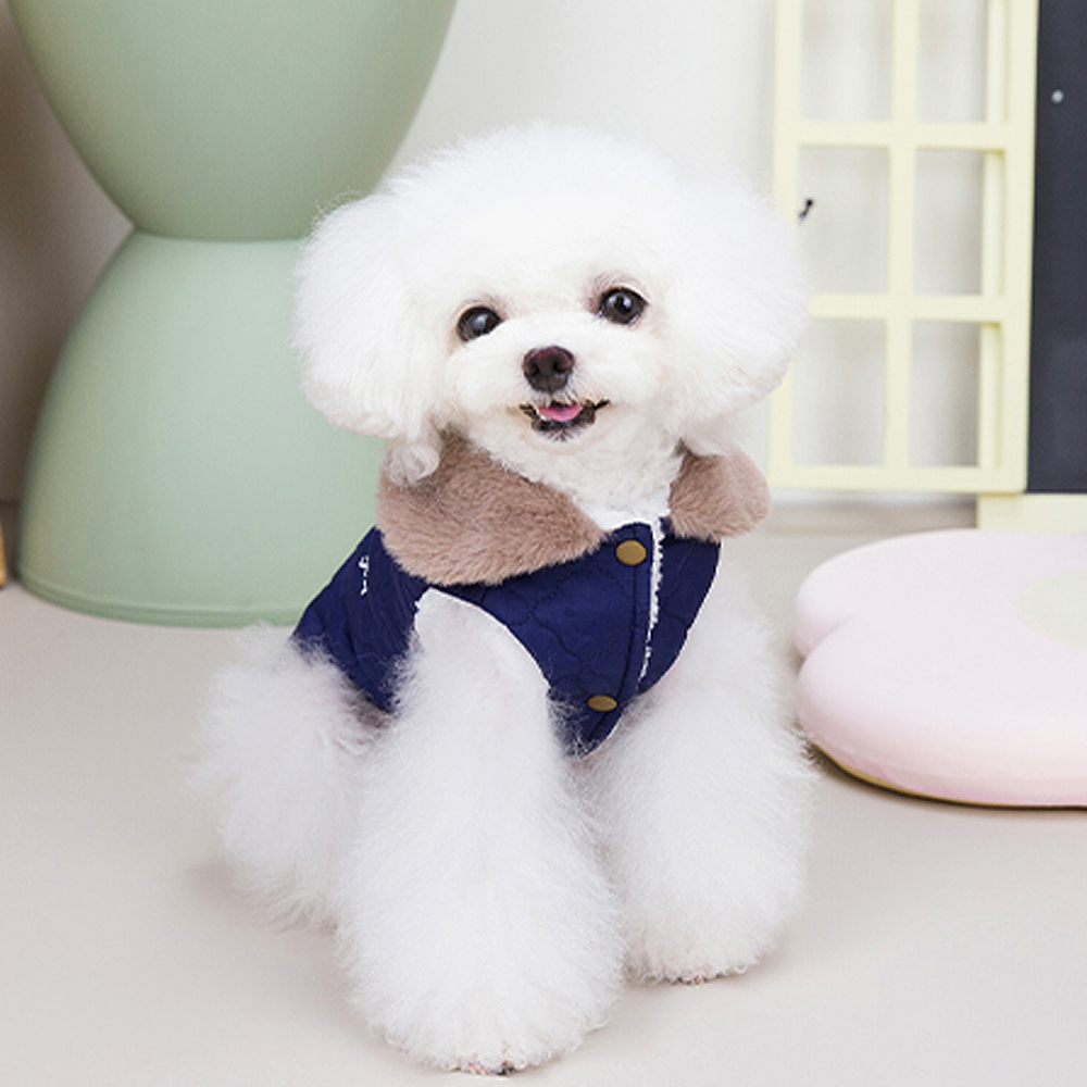 개과천선 프린지 넥 패딩 강아지 겨울 잠바 아우터 패션 의류 애견 - 상세 이미지 5