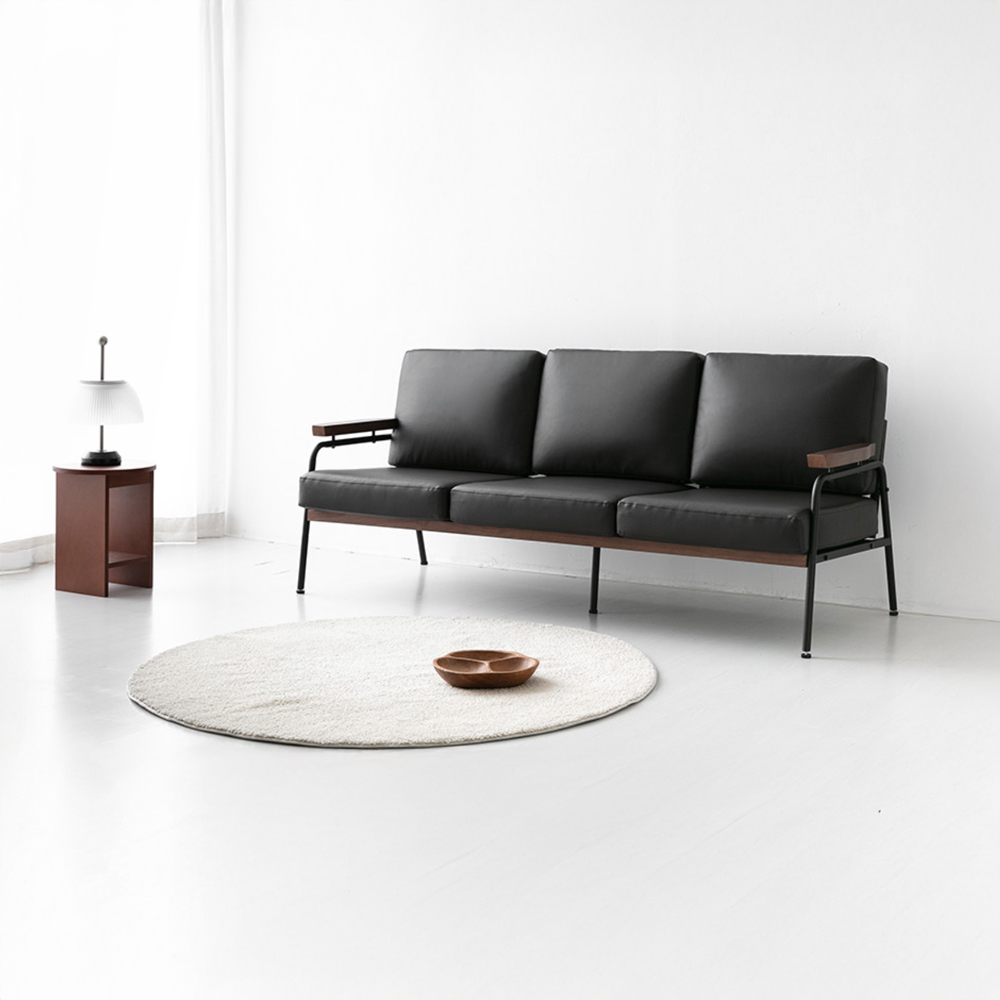 네르센 소파 3인 T323 블랙브라운 9465.2388