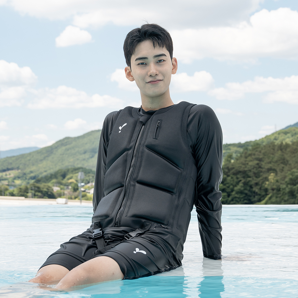 이츠라이프 슬림 구명조끼 네오프렌 스노클 수영 부력 보조복 경량 휴대용 라이프자켓 성인 - 상세 이미지 3