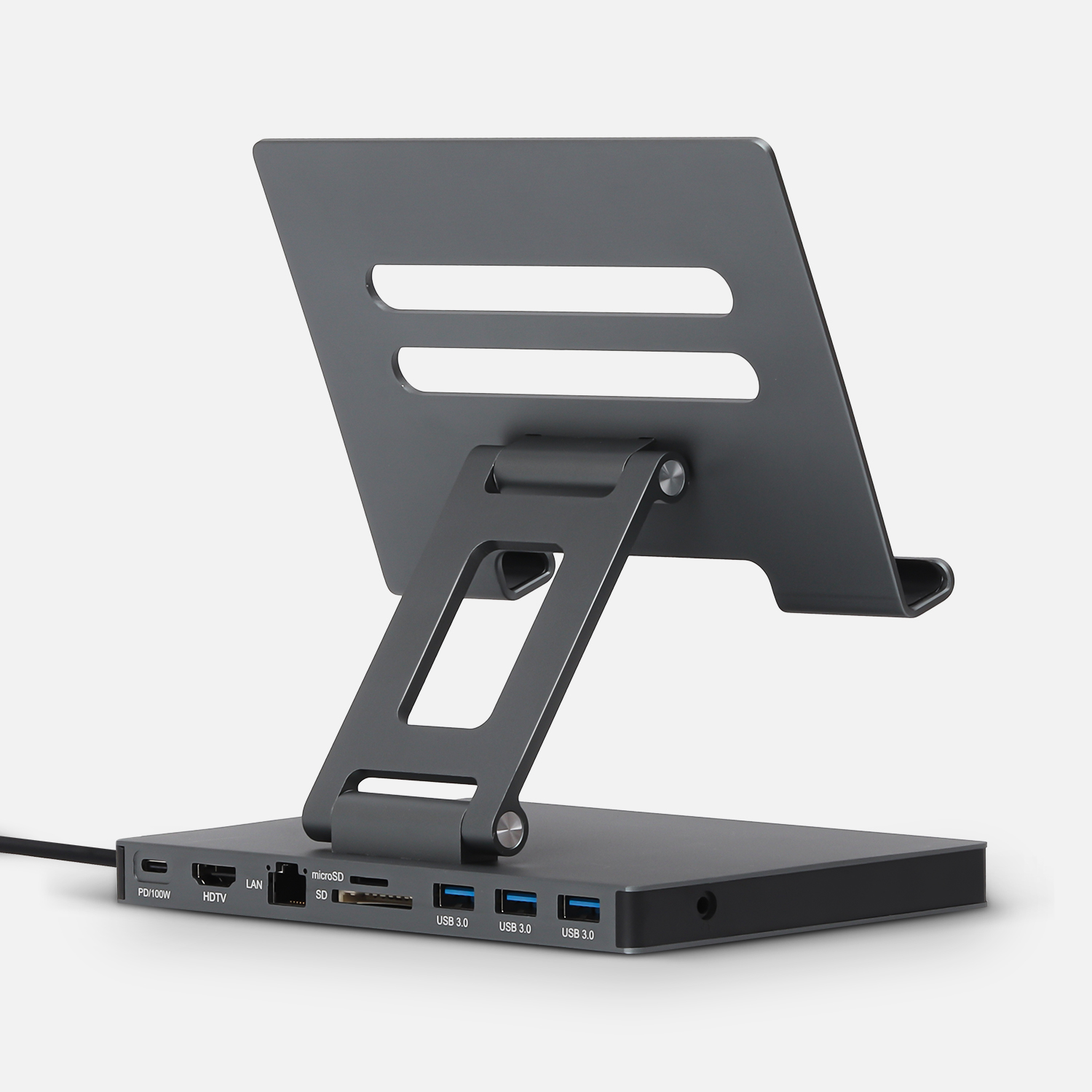 쿼카씨 USB 멀티 허브 C타입 확장 독 아이폰 아이패드 갤럭시탭 거치대 맥북 노트북 - 상품 이미지