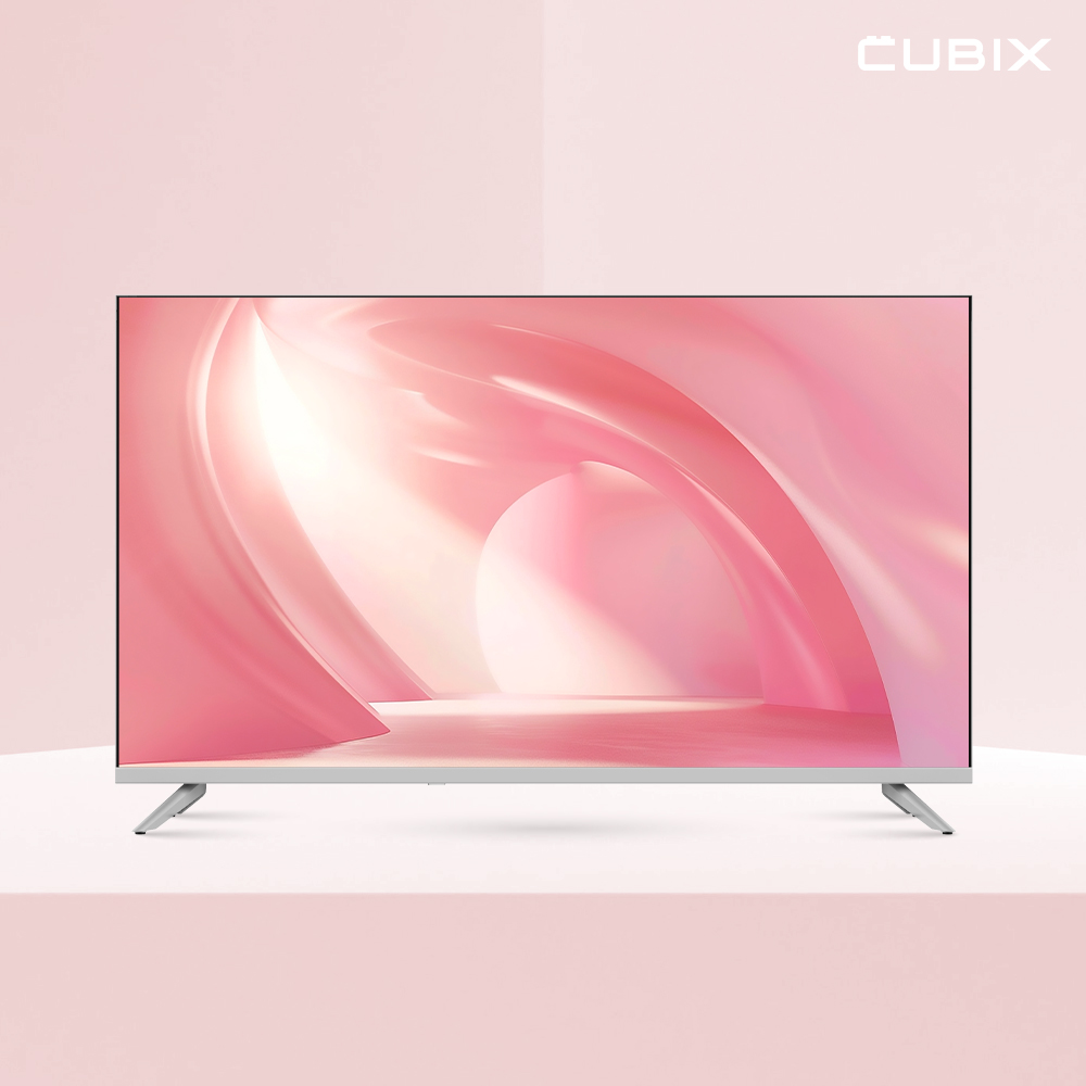 큐빅스 81cm(32인치) HD LED TV 화이트 구글 스마트 티비 에너지1등급 고화질 제품 이미지