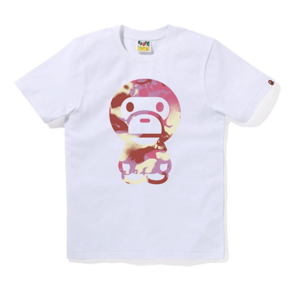 베이프 우먼즈 반팔티 MAP CAMO BIG BABY MILO TEE 2월 신상 2L30-210-017 - 메인 이미지