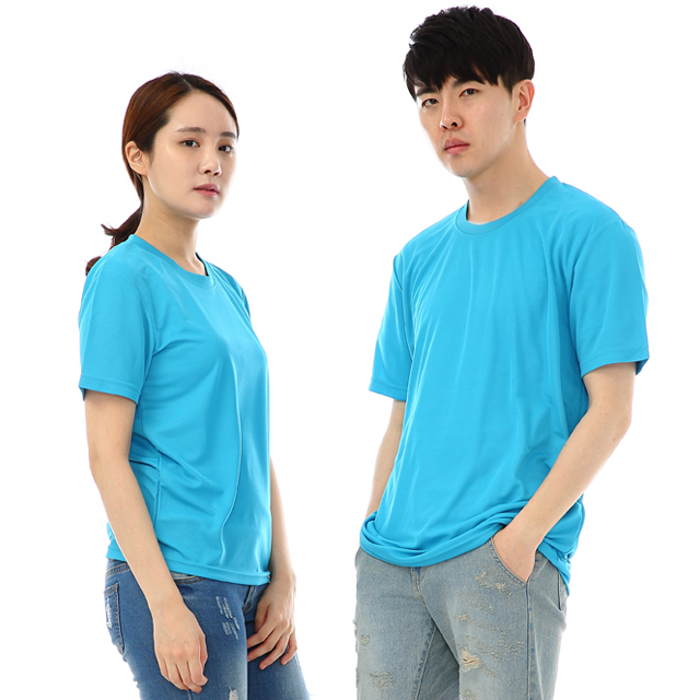 (16color)쿨론기능성물색 라운드 반팔티셔츠 식당 업소가게티 주방위생복 홀서빙복 이미지 6