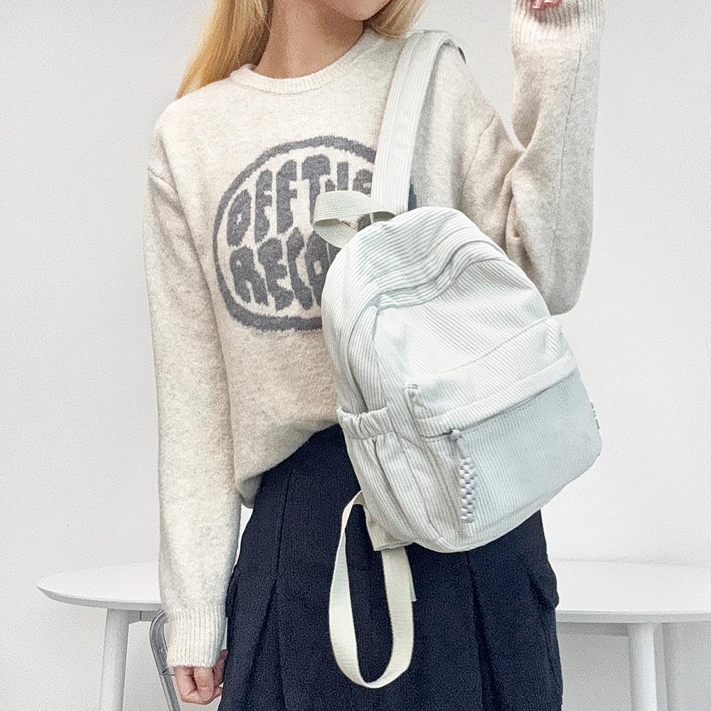 프롬헤븐 바누덴 코듀로이 골덴 데일리 미니 백팩 - 메인 이미지