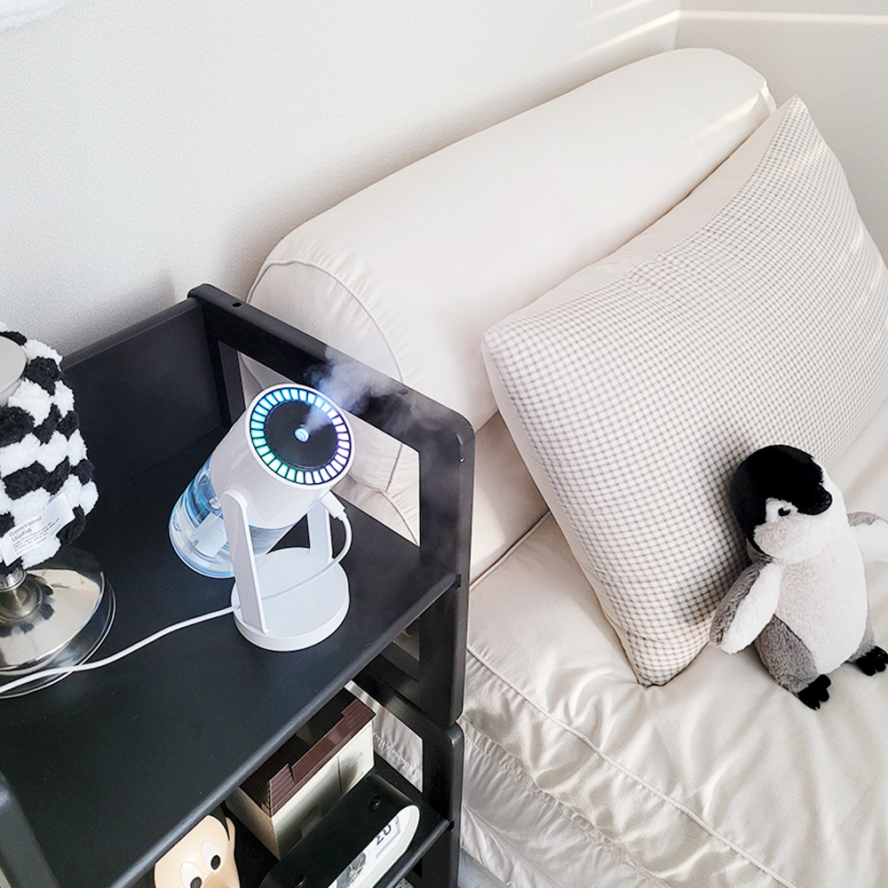 이놀 미스트 600ml 미니가습기 휴대용 탁상용 책상 사무실 여행용 캠핑 소형 차량 자동차