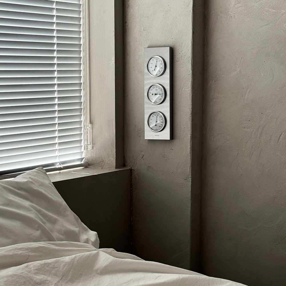 아날로그 웨더스테이션 알루미늄 쇠테리어 온도 기압 습도계 베어크슈타트 제품 이미지