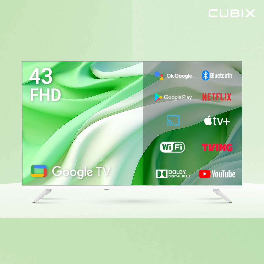 큐빅스 화이트에디션 109cm(43인치) FHD TV 구글 스마트 안드로이드 CBXWT430FHD11