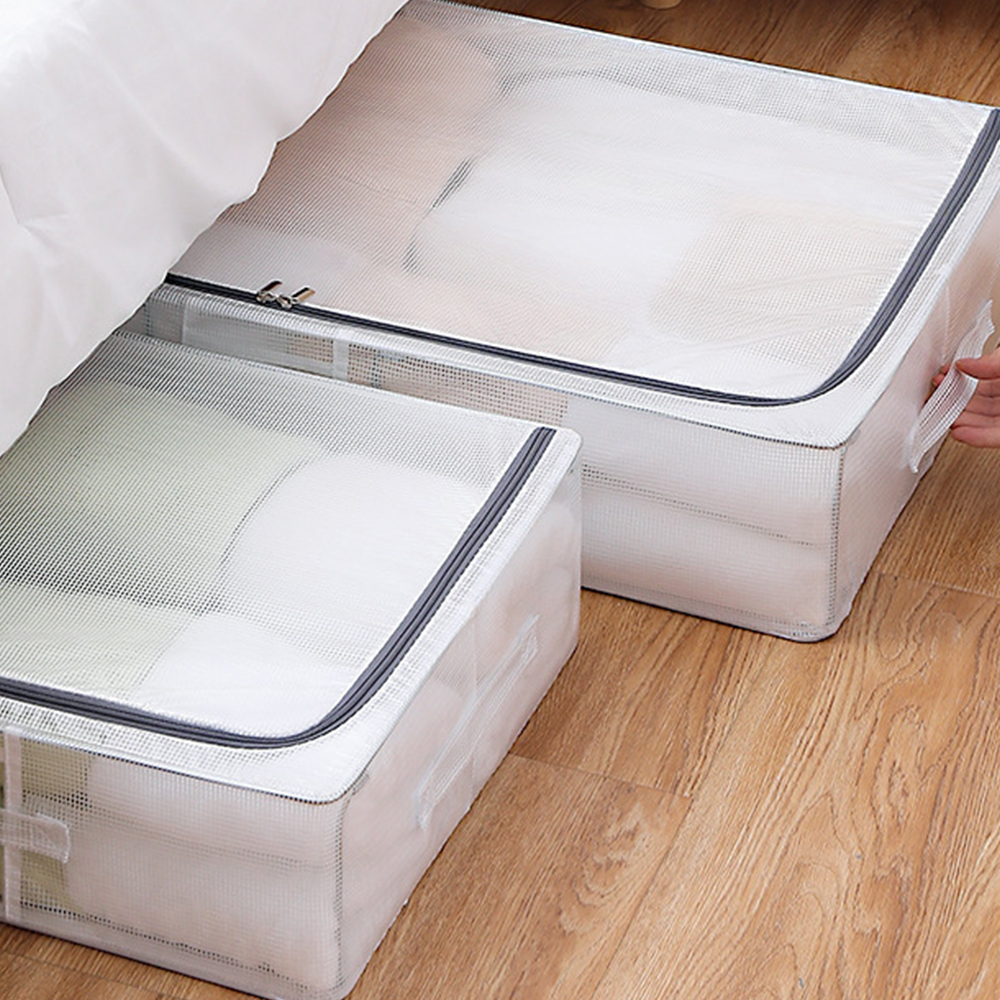 아모란나 PVC 프레임 내장 언더베드 침대밑수납 의류 이불 정리함 30L - 상품 이미지