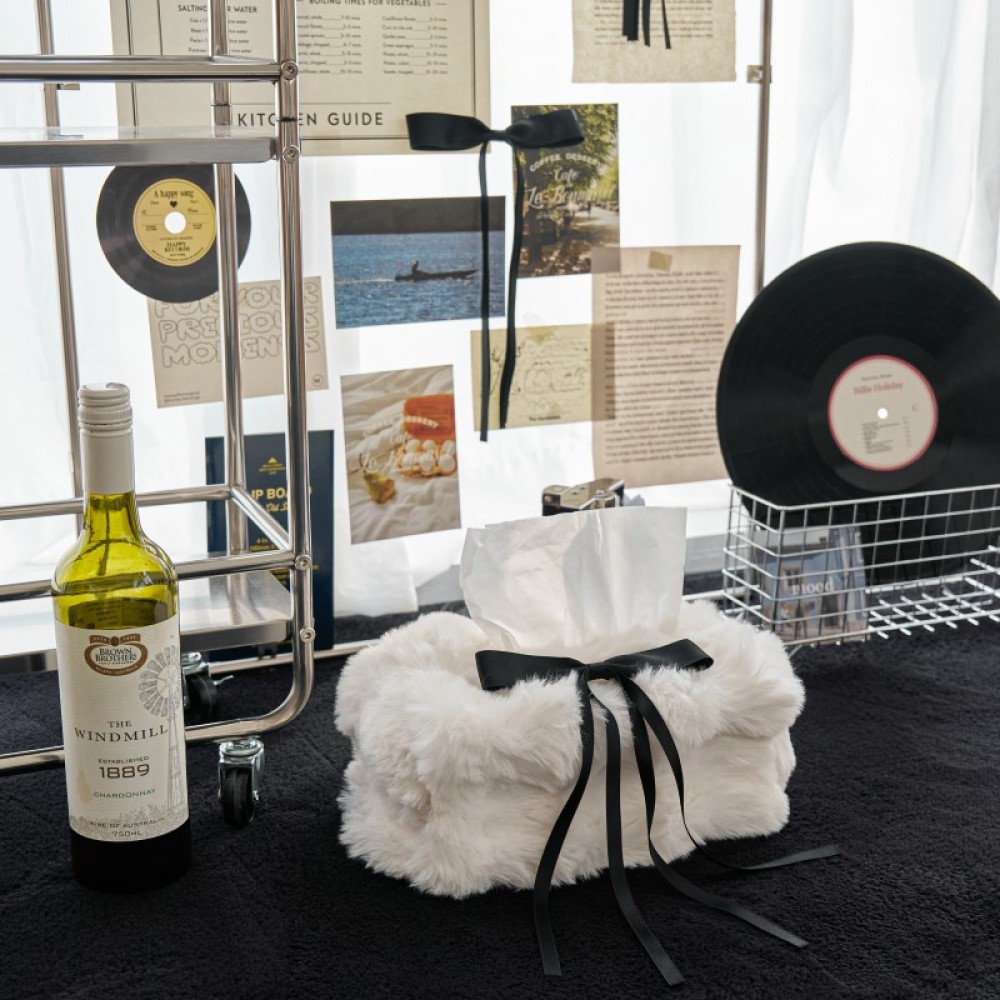 몽글몽글 밍크 라떼 사각 티슈케이스 티슈커버 직사각형 각티슈