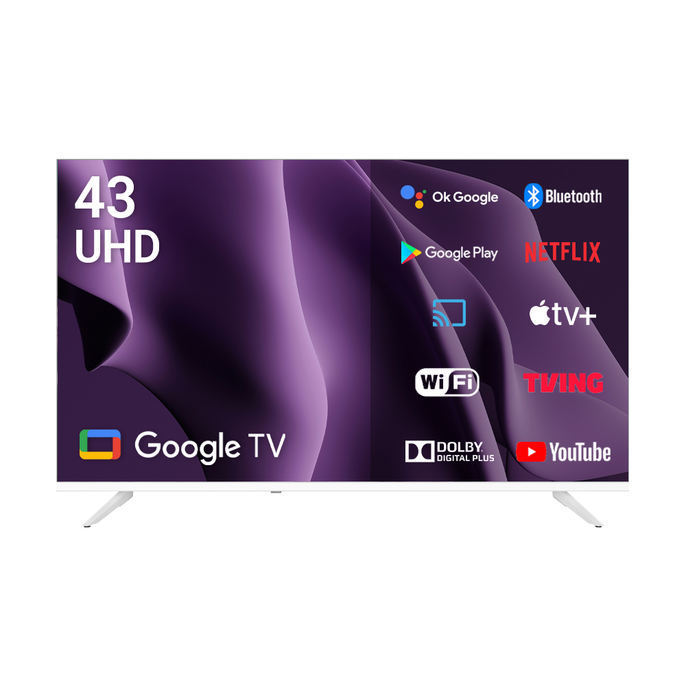 큐빅스 화이트에디션 109cm(43인치) UHD 4K TV 구글 스마트 안드로이드 GTNB431UHD - 상세 이미지 3