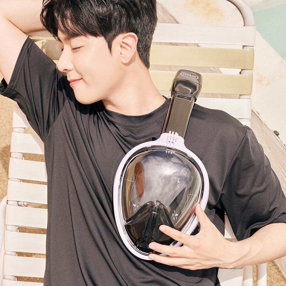 이츠라이프 3세대 스노클링 마스크 프리다이빙 스노클 풀페이스 스노우쿨링 장비 세트 물안경 - 상세 이미지 2