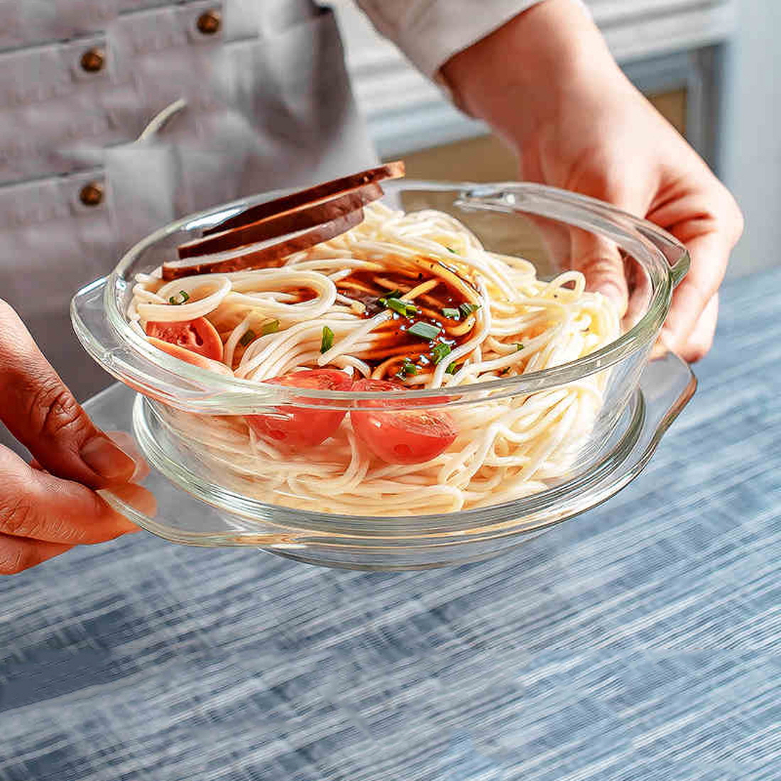 전자렌지용 유리 찜기 전자레인지 야채찜 계란찜 양배추 라면 용기 - 상세 이미지 5