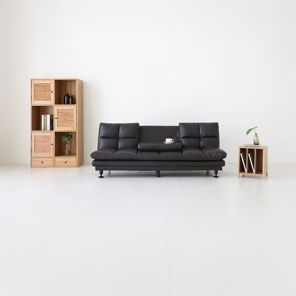 앰보 3인 멀티 소파베드 테이블형 블랙브라운 6987.4098