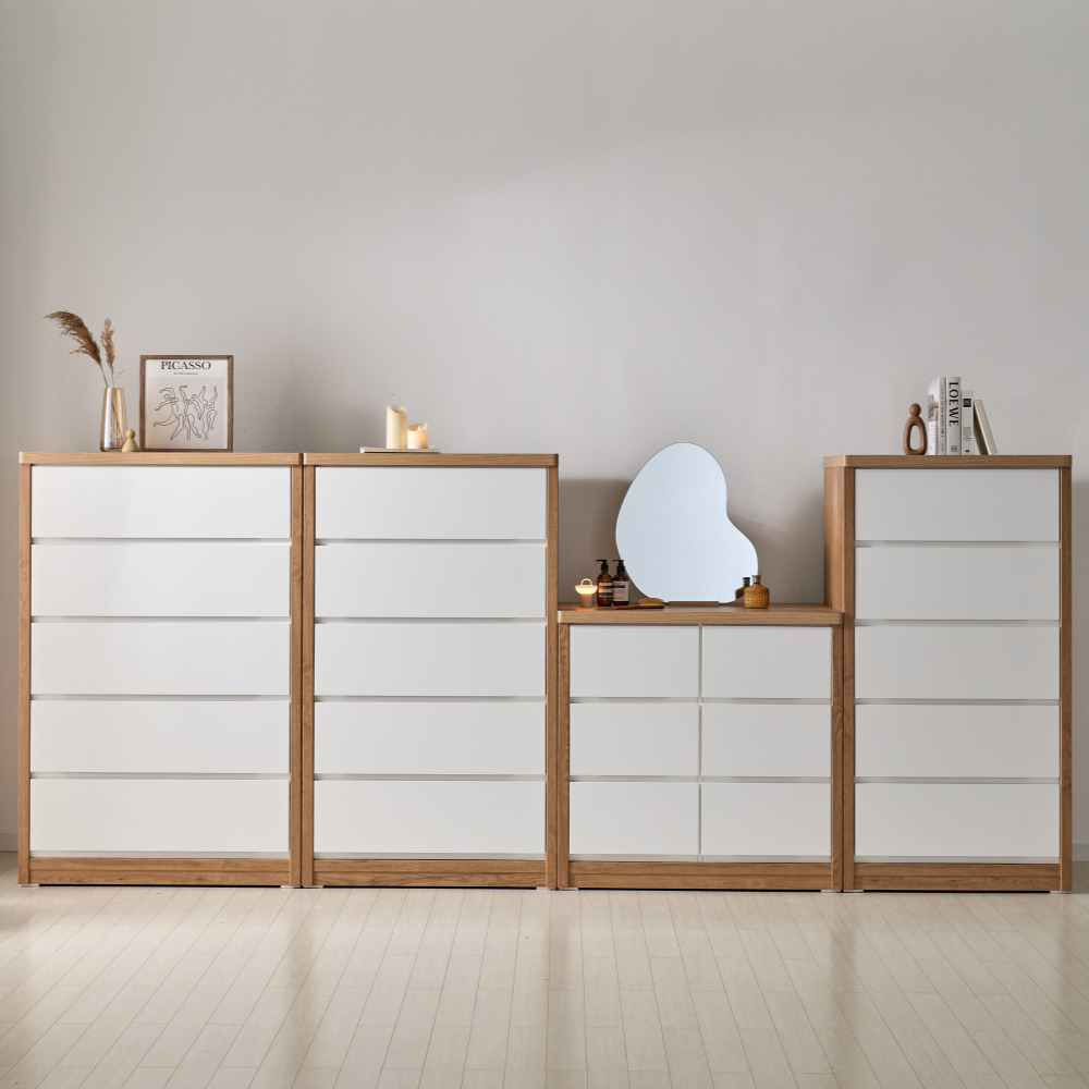 칸 5단서랍장1000 광폭 아일랜드 1000x550x1450mm, 5단, 화이트