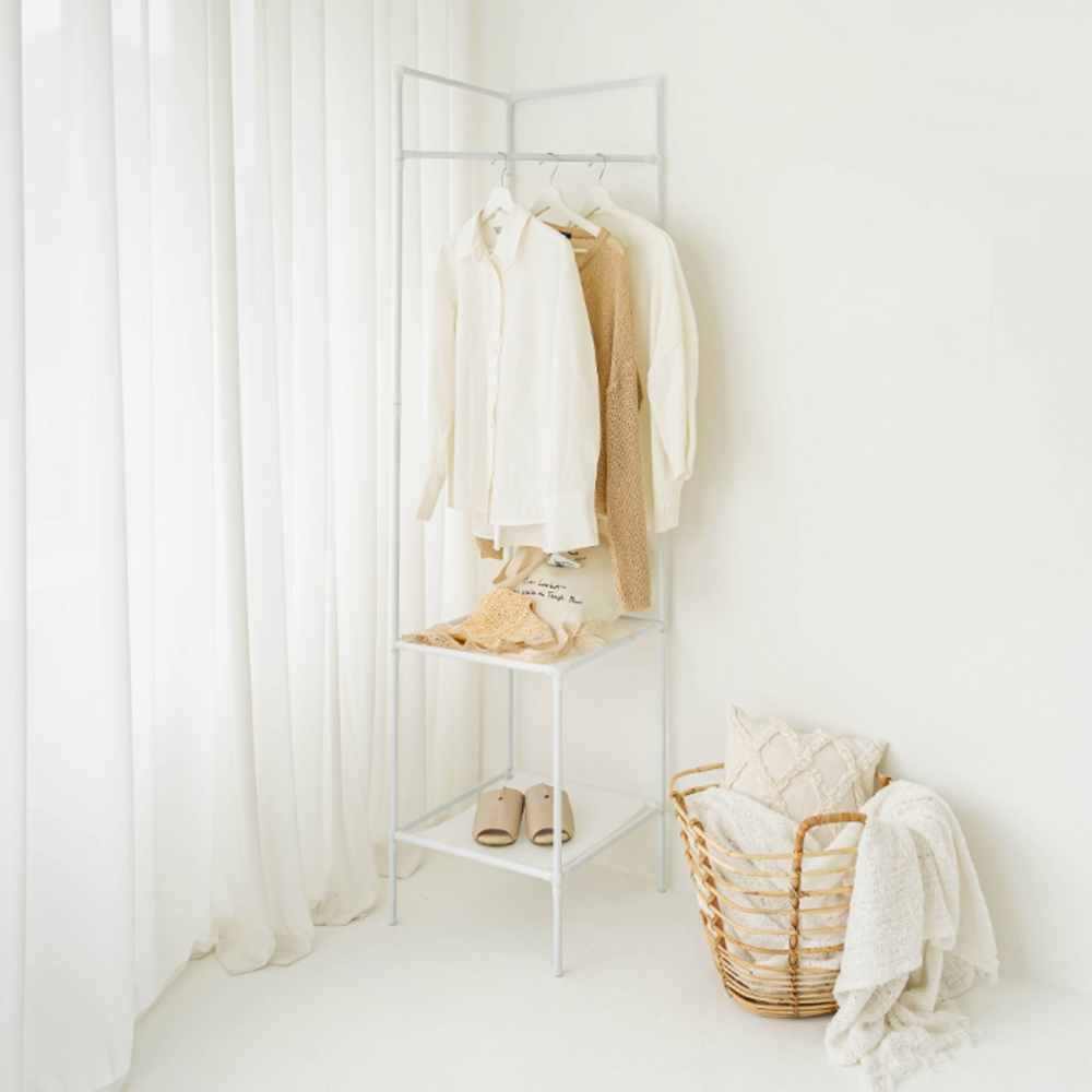 코너행거 무볼트 폭좁은 철제선반행거 틈새헹거