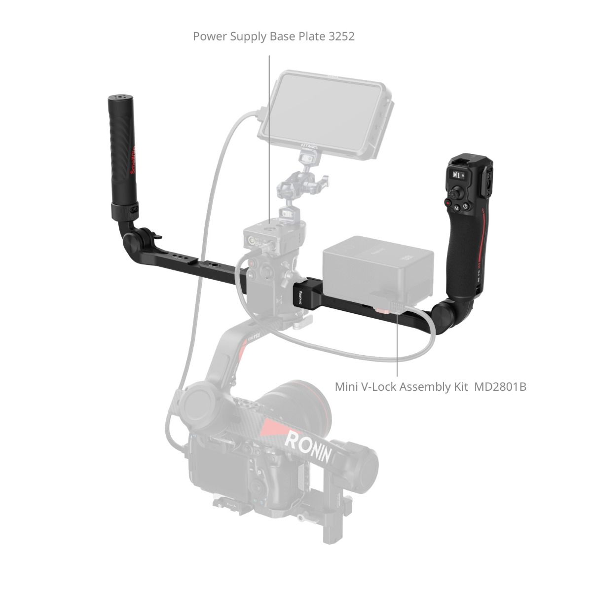 스몰리그 포커스 컨트롤 듀얼 그립 DJI RS4 RS4프로 RS3프로 - 상세 이미지 5