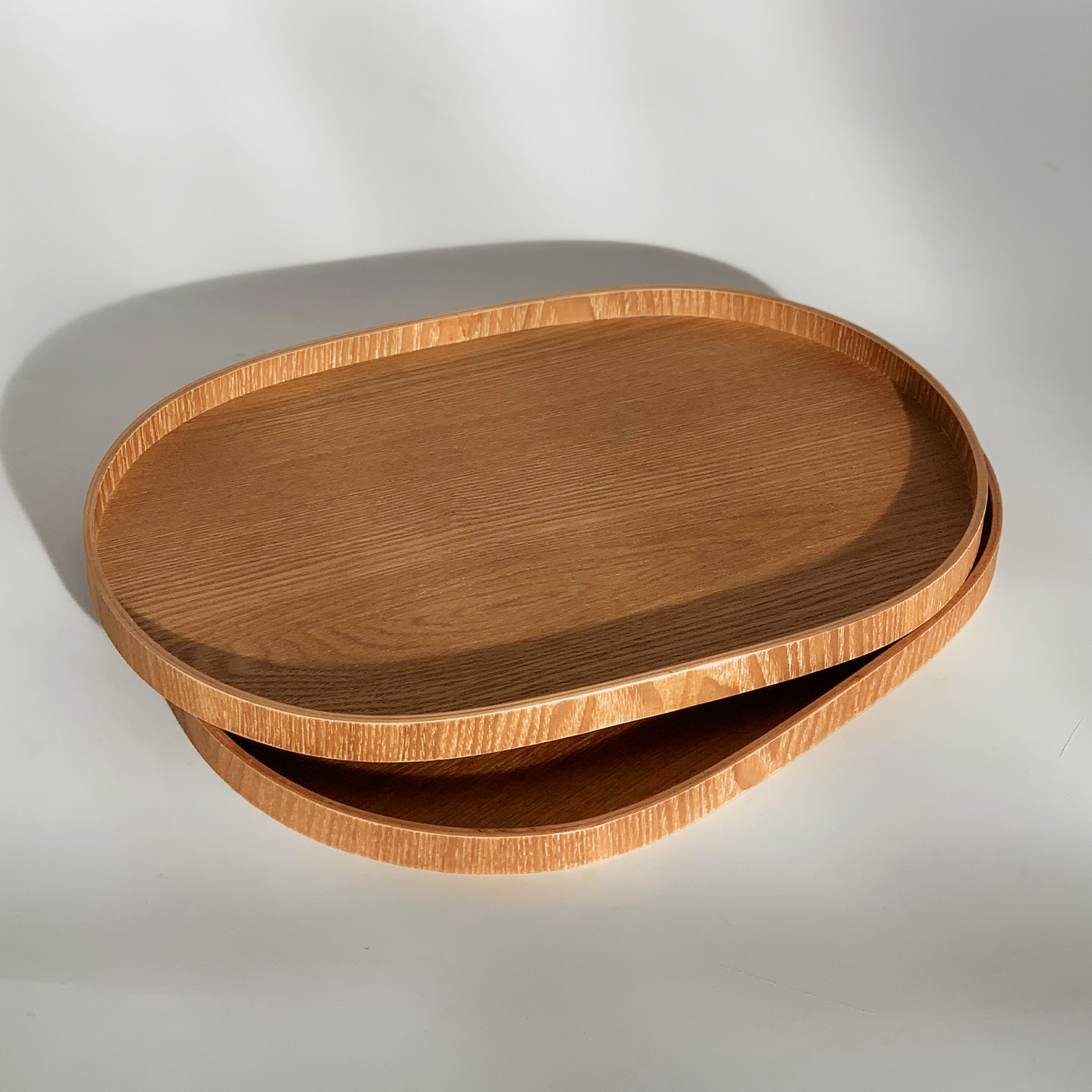 아카시아홈 타원형 원목 우드 트레이 나무 쟁반 카페 서빙 38x26cm 이미지 6