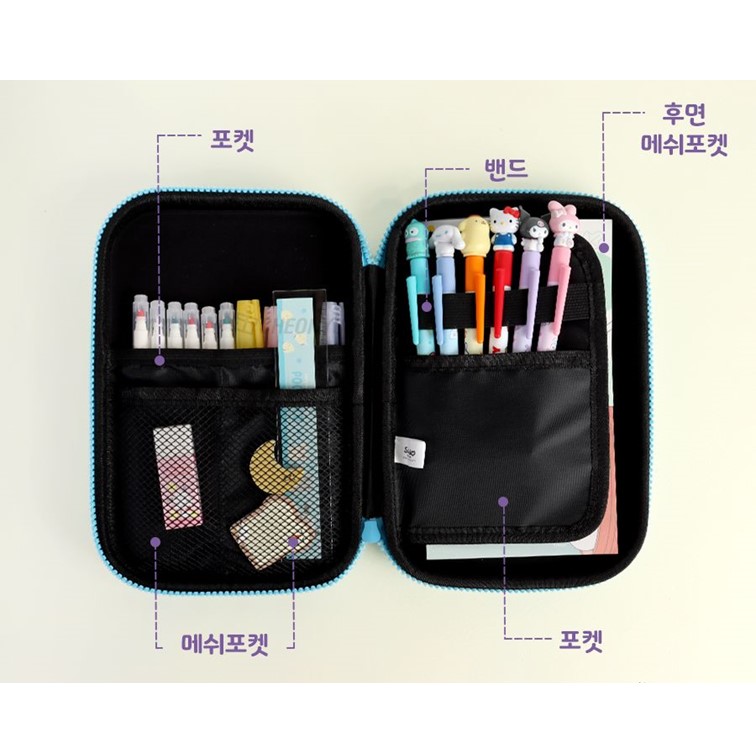 큰필통 eva 포차코 필통 넉넉한 입체 중학생 선물 산리오 펜파우치 입학 - 상세 이미지 5