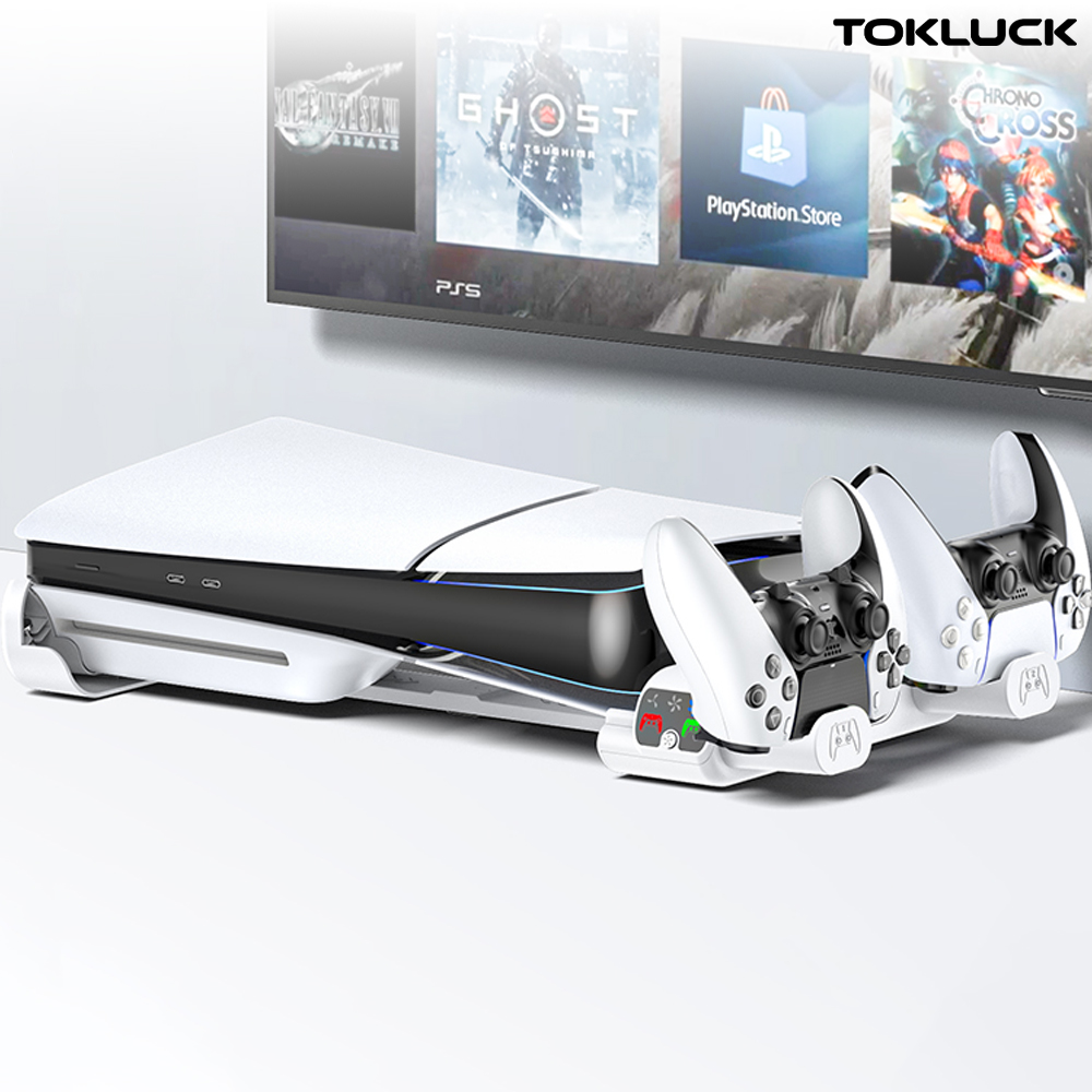 PS5 프로 슬림 스탠드 쿨러 수평 거치대 TOKLUCK - 상세 이미지 5