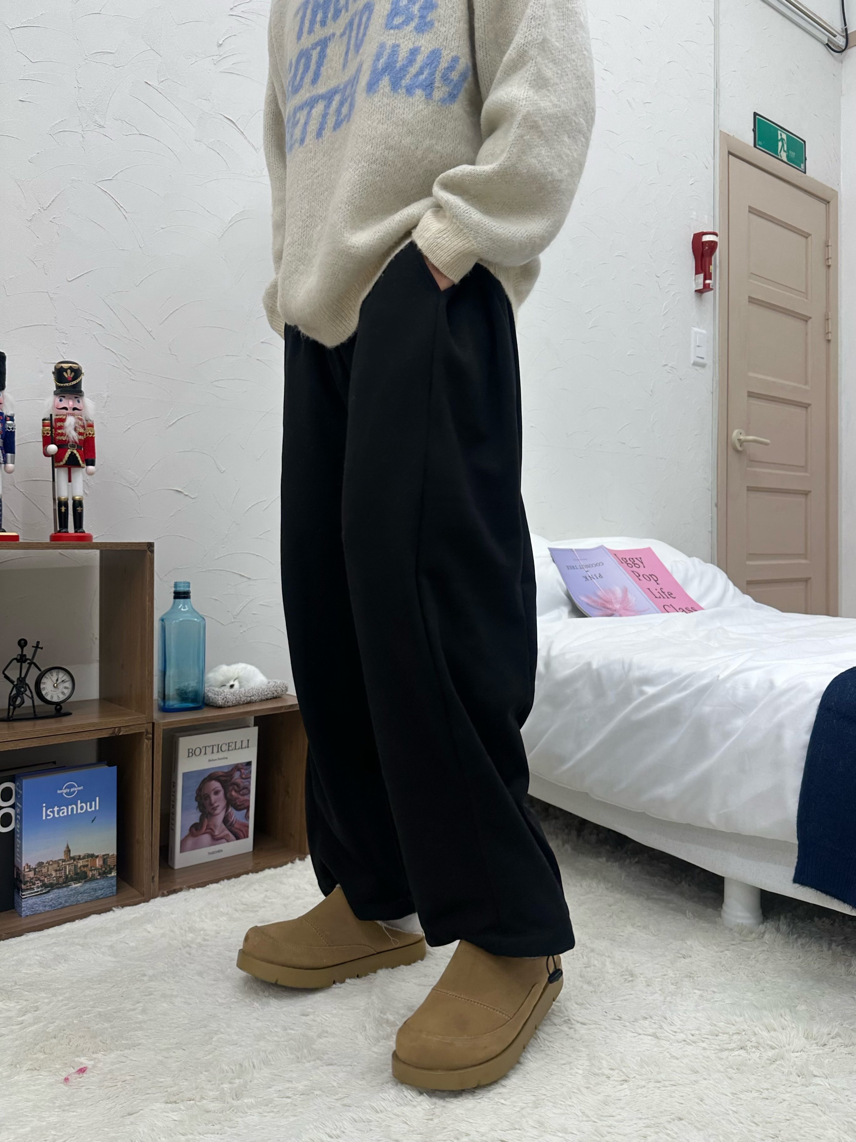 남성기모와이드팬츠 기모통바지 남자통바지 - 상세 이미지 4